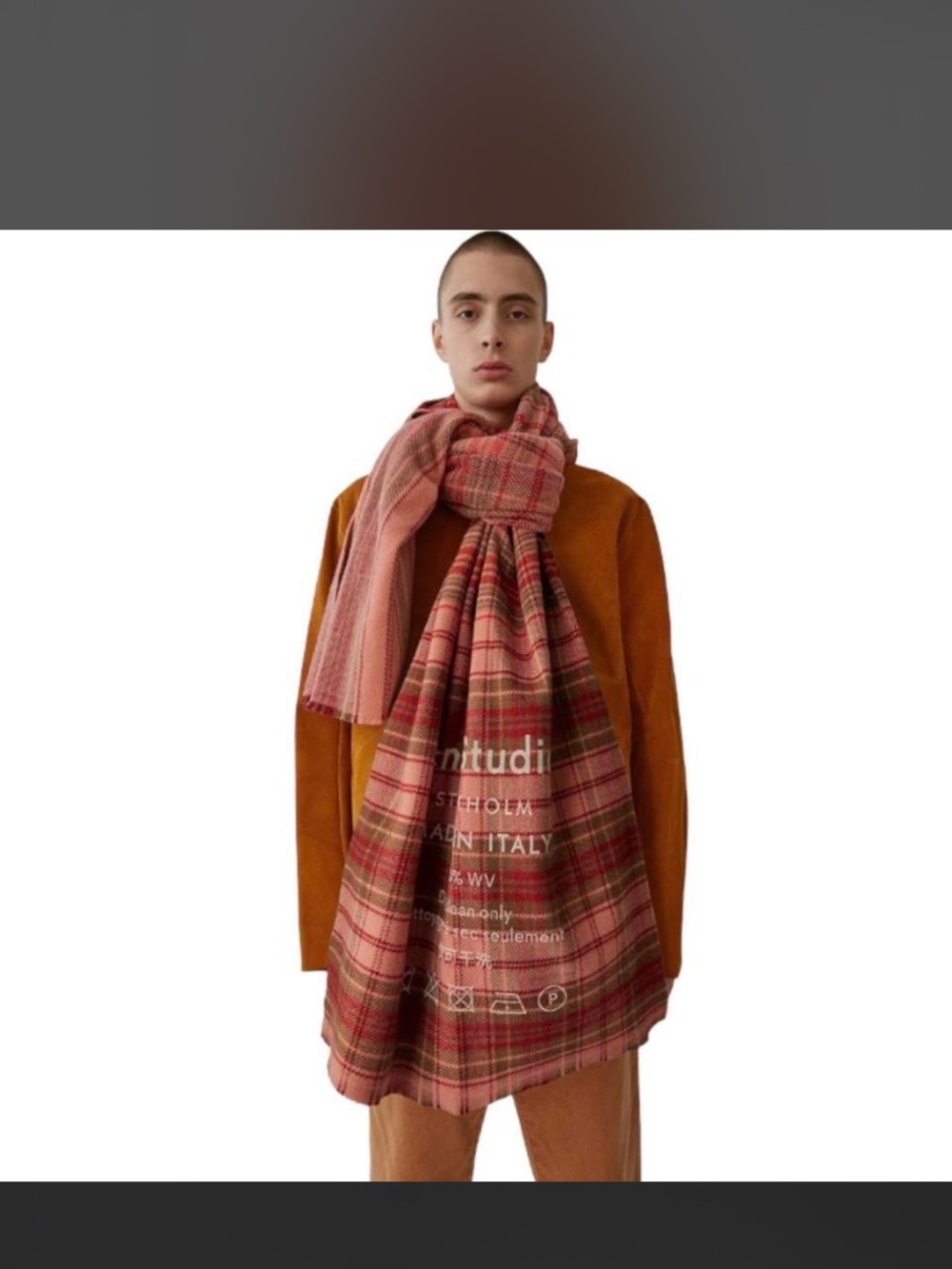 Acne studios Oversized Plaid Wool Scarf